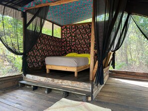 Cabaña familiar, 1 habitación, vistas al jardín, planta baja | Colchones viscoelásticos