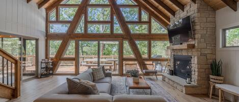 Smart TV, fireplace
