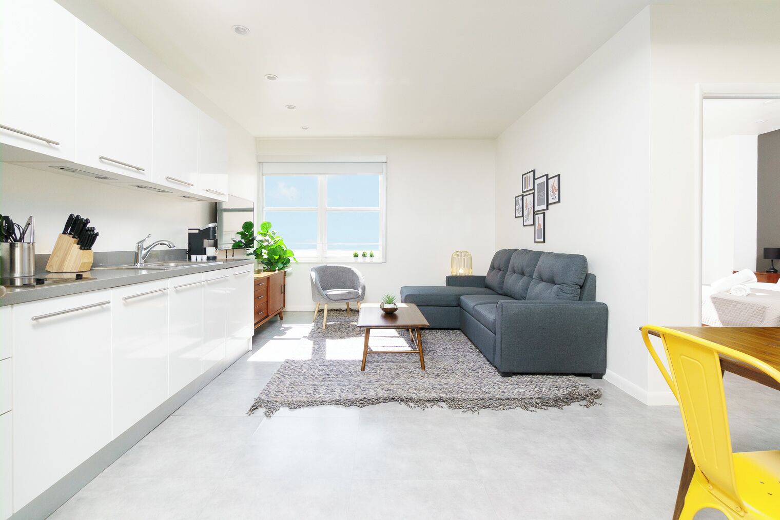 Standard Apartment | Living area | 55-inch Smart TV with digital channels, TV