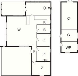 Floor plan - 5 Person Holiday Home in Saeby (Sæby)