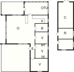 Floor plan - 5 Person Holiday Home in Saeby (Sæby)