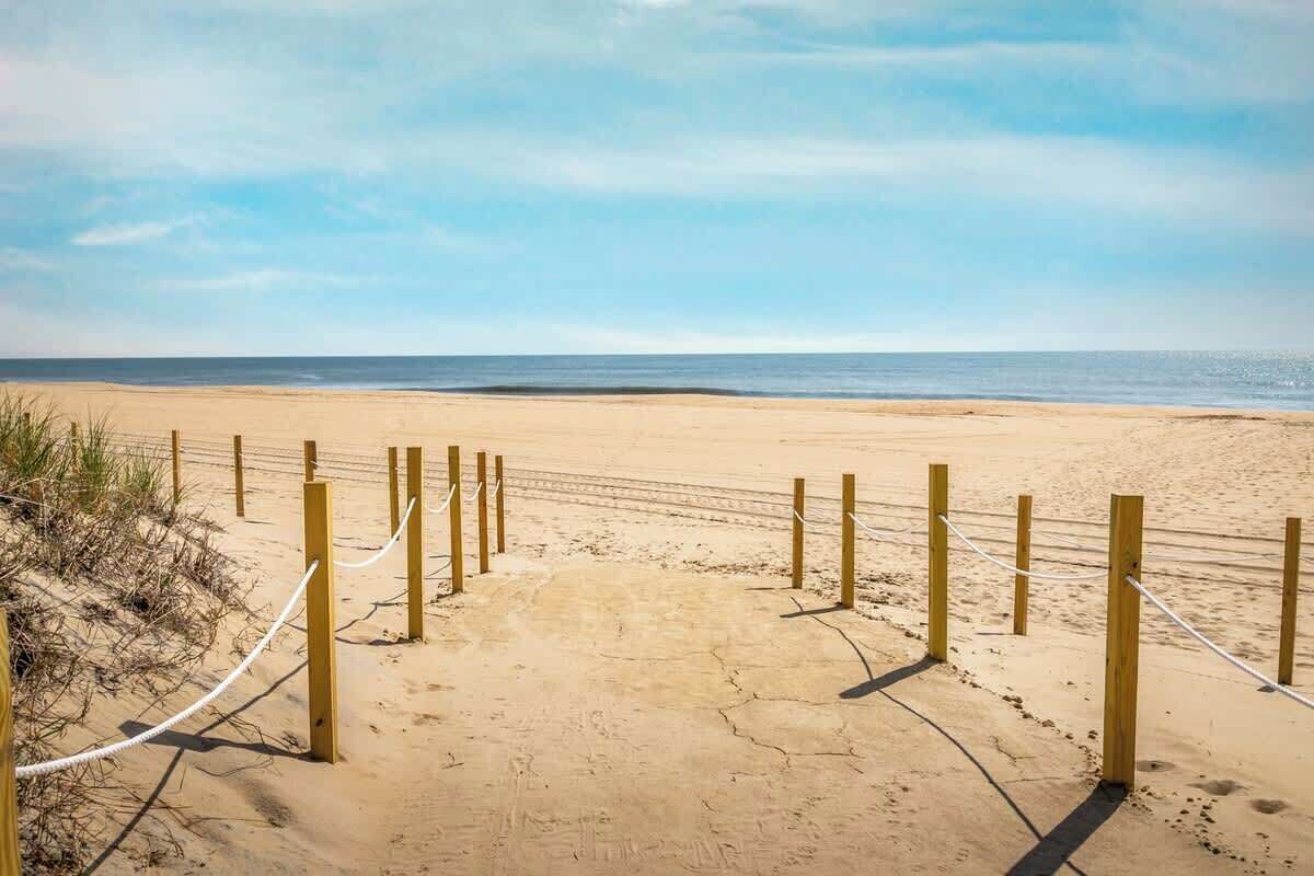 Plage à proximité, chaises longues, serviettes de plage