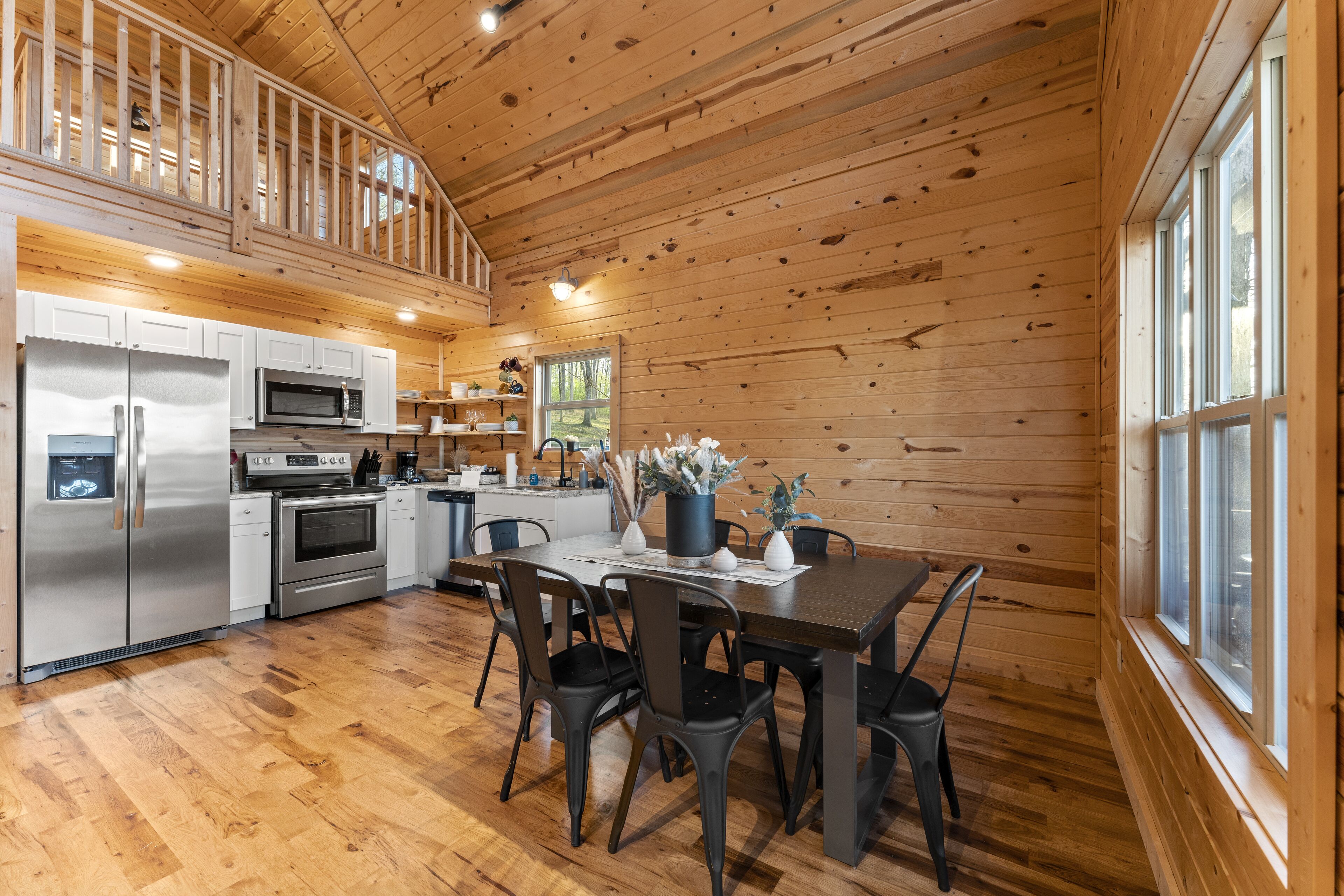 Pet-Friendly Peaceful Cabin Near River w/ Fire Pit + Hot Tub Sleeps 10