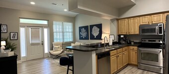 Walk to the beach.  2 Bedroom Condo - "The Blue Palm." 