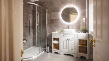 Shower, hair dryer