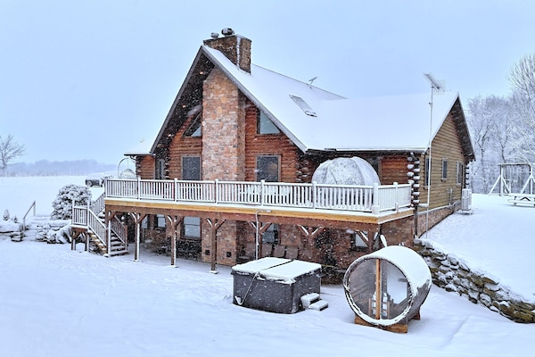 Winter at the Log House is Pure Magic! Perfect retreat for your winter escape.