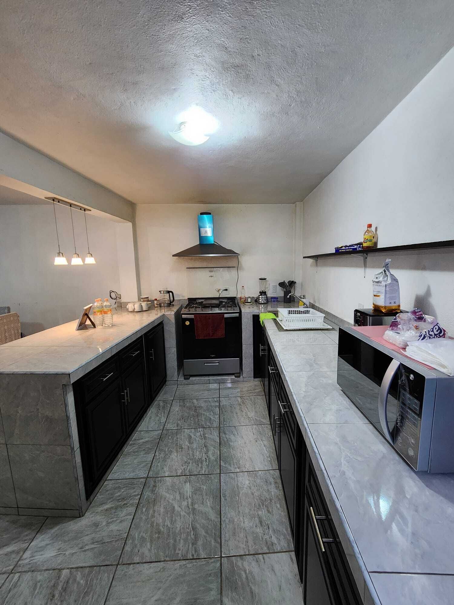Microwave, oven, stovetop, blender