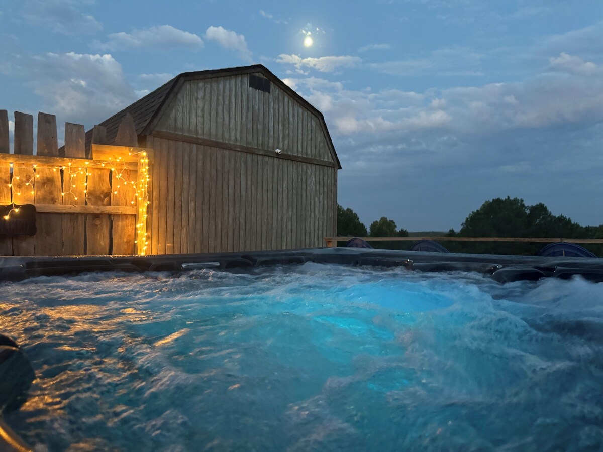 アンダーソン (MO) The Little Sugar Shack rustic tiny cabin with private hot tub sunset star views ホテル 客室
