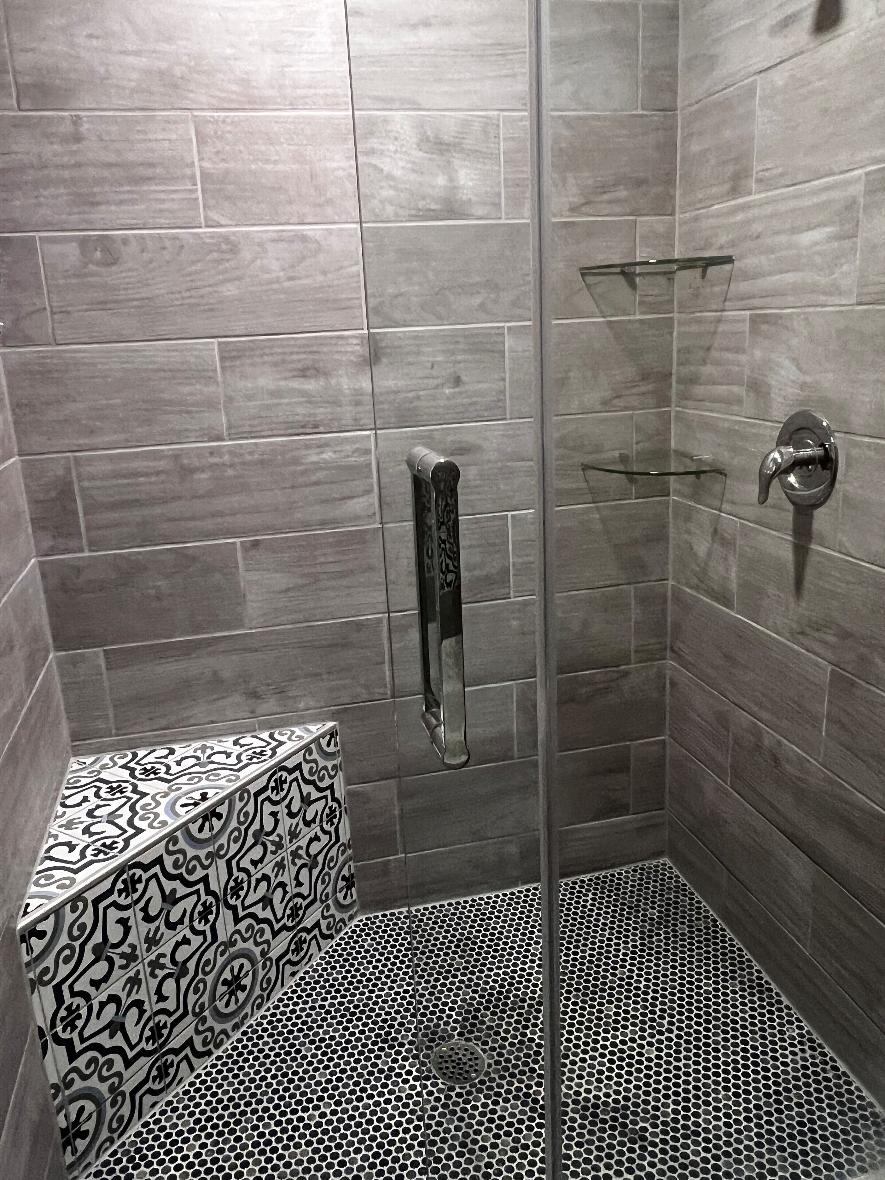 Hair dryer, towels, toilet paper