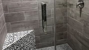 Hair dryer, towels, toilet paper
