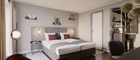 Minibar, in-room safe, desk, blackout drapes