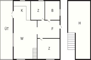 House | Floor plan - 6 Person Holiday Home in Eskebjerg (Eskebjerg)