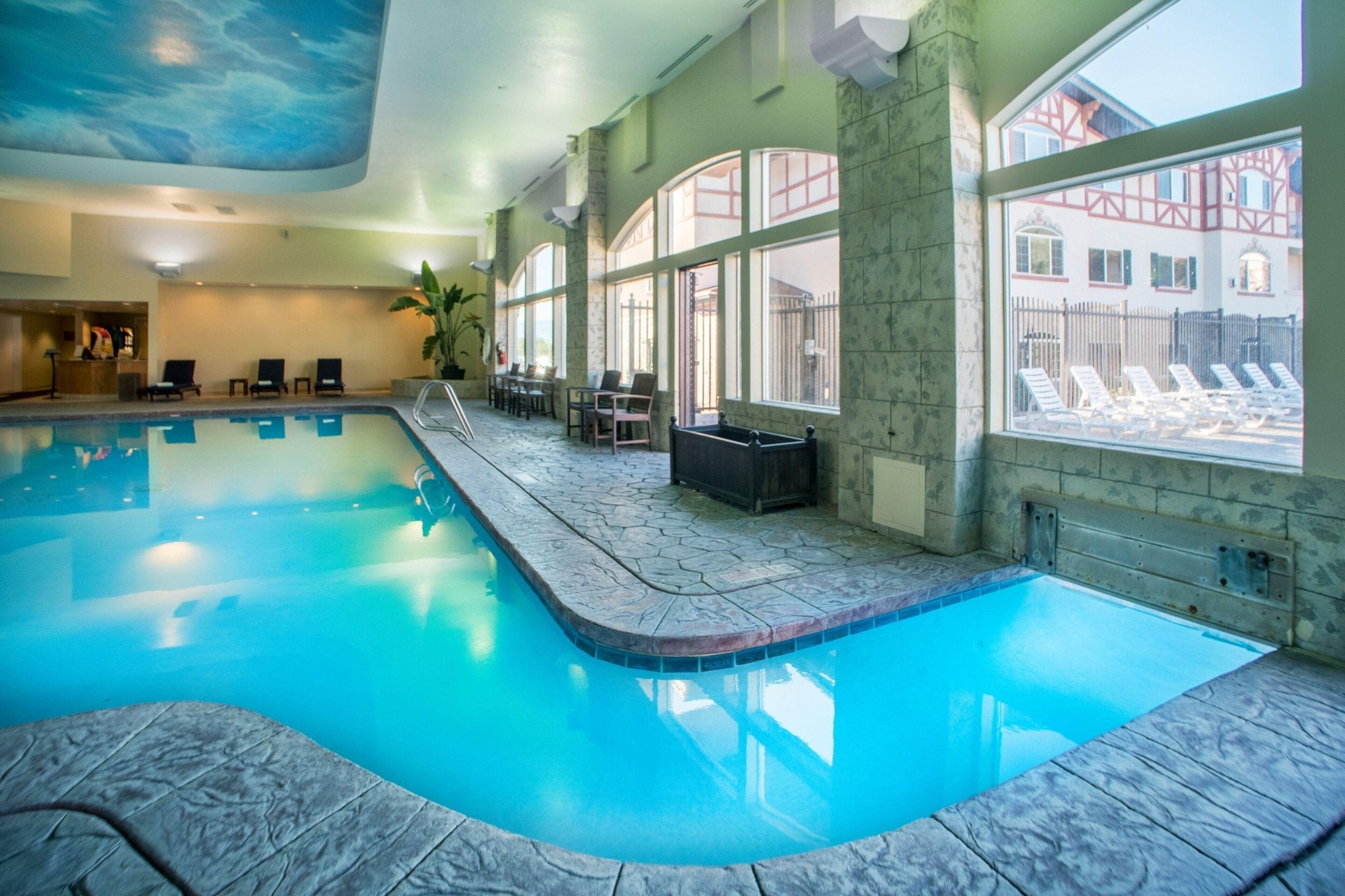 Indoor pool, a heated pool