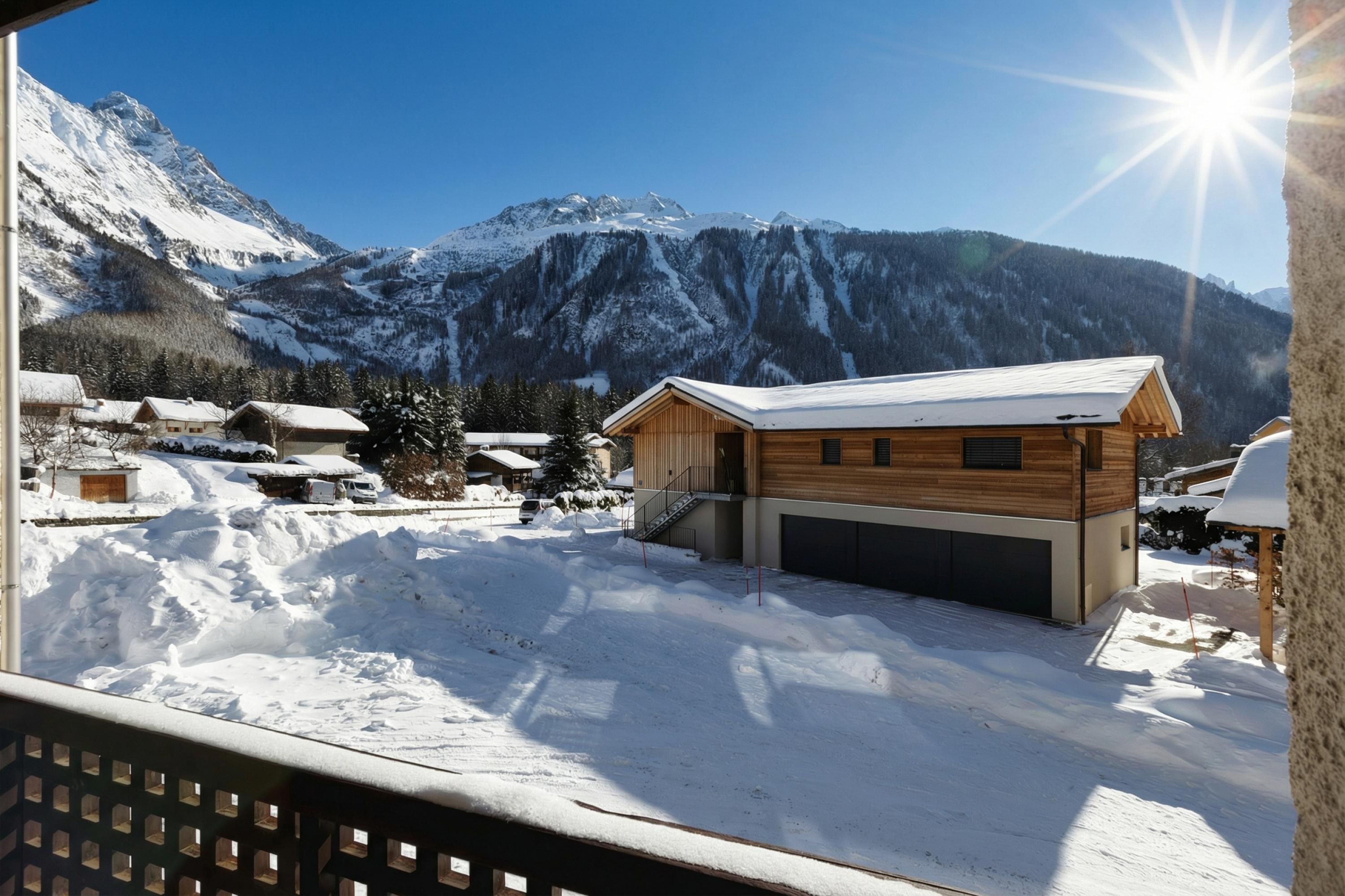 Snowy views from the balcony