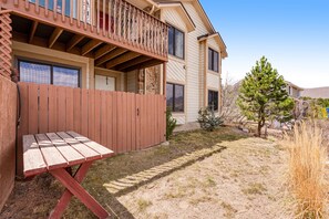Outdoor dining - Inviting home with mountain view, fireplace, kitchenette, & central AC (Colorado Springs)