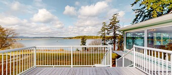 Waterfront home on Fisherman Bay with amazing deck, sunset view, & Ping-Pong