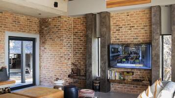 43-inch Smart TV with digital channels, TV, iPod dock