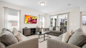 Living area - Rent the Perfect 6 Bedroom House on Solara Resort, Orlando House 6141 (Kissimmee)