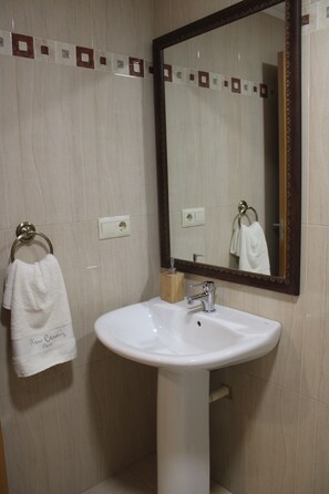 Bruser, hårtørrer, bidet, håndklæder