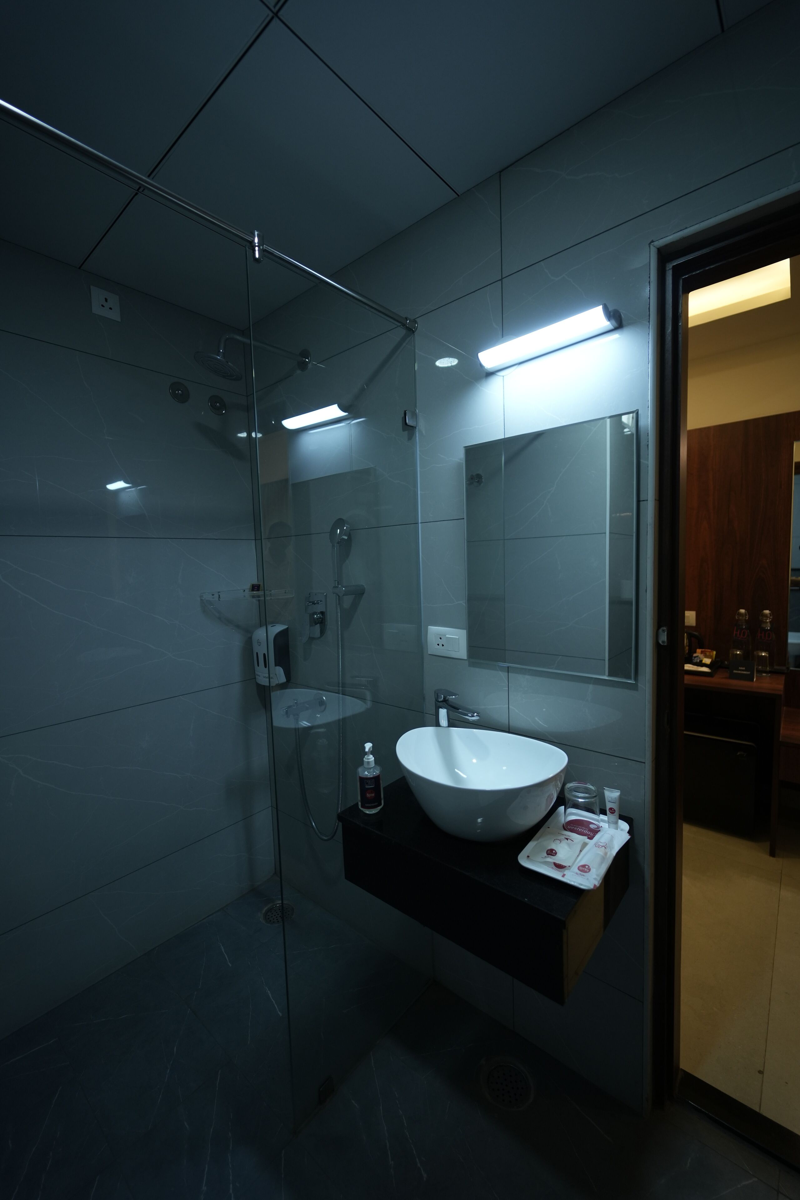 Superior Twin Room | Bathroom | Shower, hydromassage showerhead, designer toiletries, hair dryer