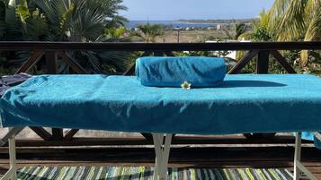 Body treatments, body scrubs, facials, manicures and pedicures, massages
