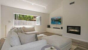 Televisión, chimenea