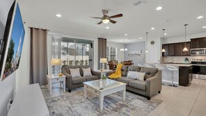 Living area - Rent This Luxury 5 Star House on Windsor at Westside Resort, Orlando House 6151 (Kissimmee)