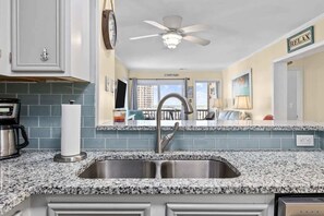 Fridge, microwave, oven, stovetop - New Ocean View-Pelicans Watch-Pool-Steps to Beach (Myrtle Beach)