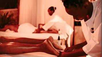 Couples treatment room(s), hot tub, body treatments, hot stone massages