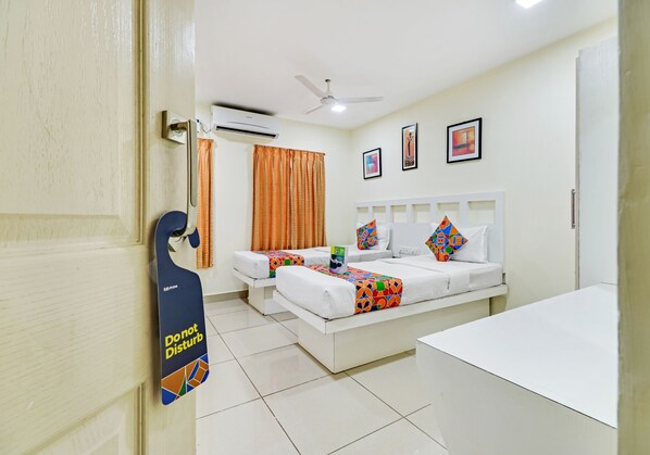 Egyptian cotton sheets, premium bedding, in-room safe, desk - FabHotel Colors Service Apartment (Chennai)