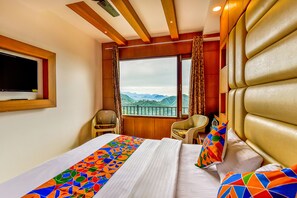 Lakens van Egyptisch katoen, luxe beddengoed, een kluis op de kamer