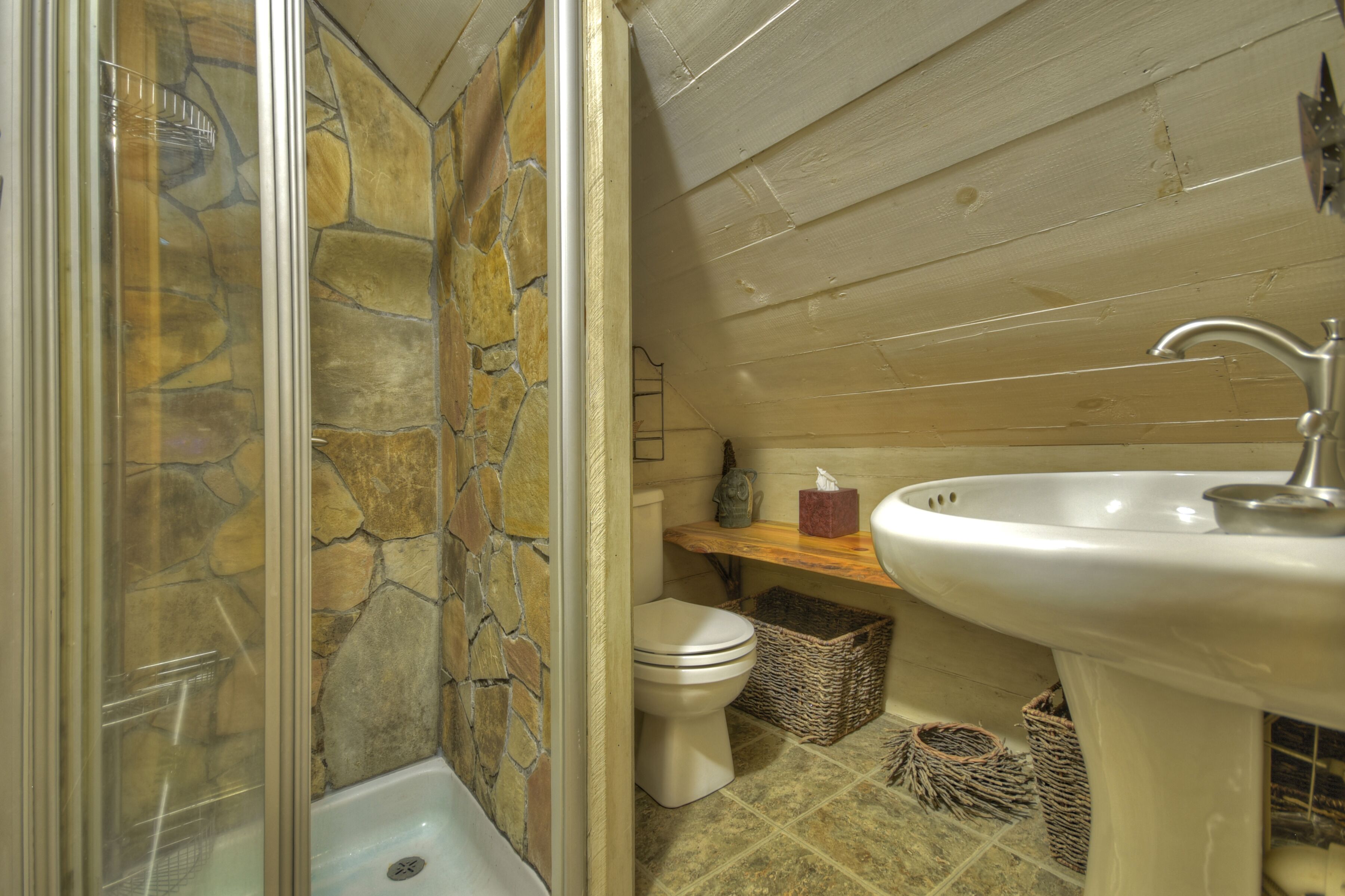 Upper level bathroom in the  King bedroom