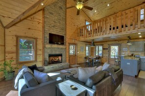 TV connectée, cheminée