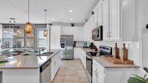 Microwave, oven, stovetop, dishwasher