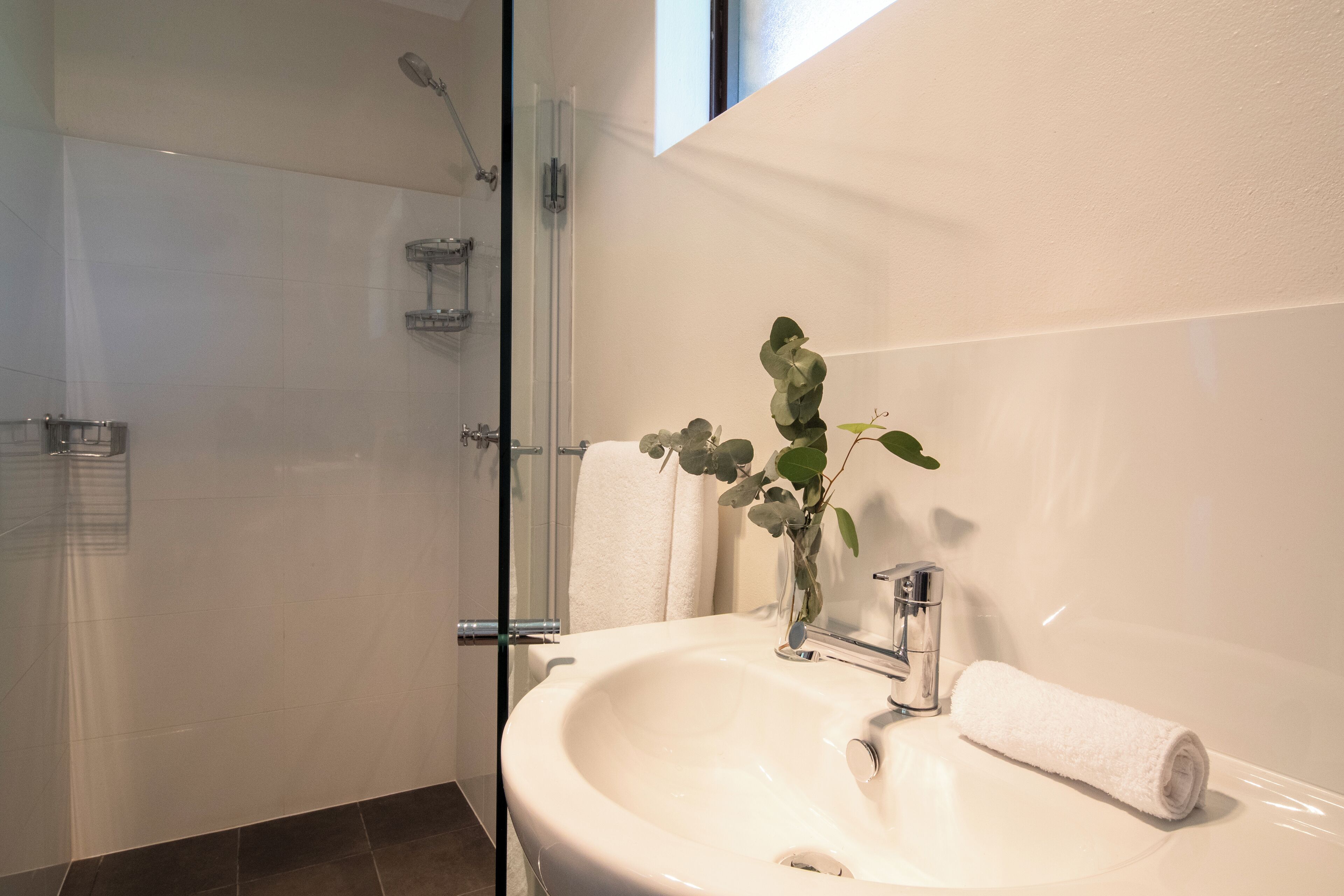 Executive Apartment | Bathroom | Shower, hair dryer, towels, soap