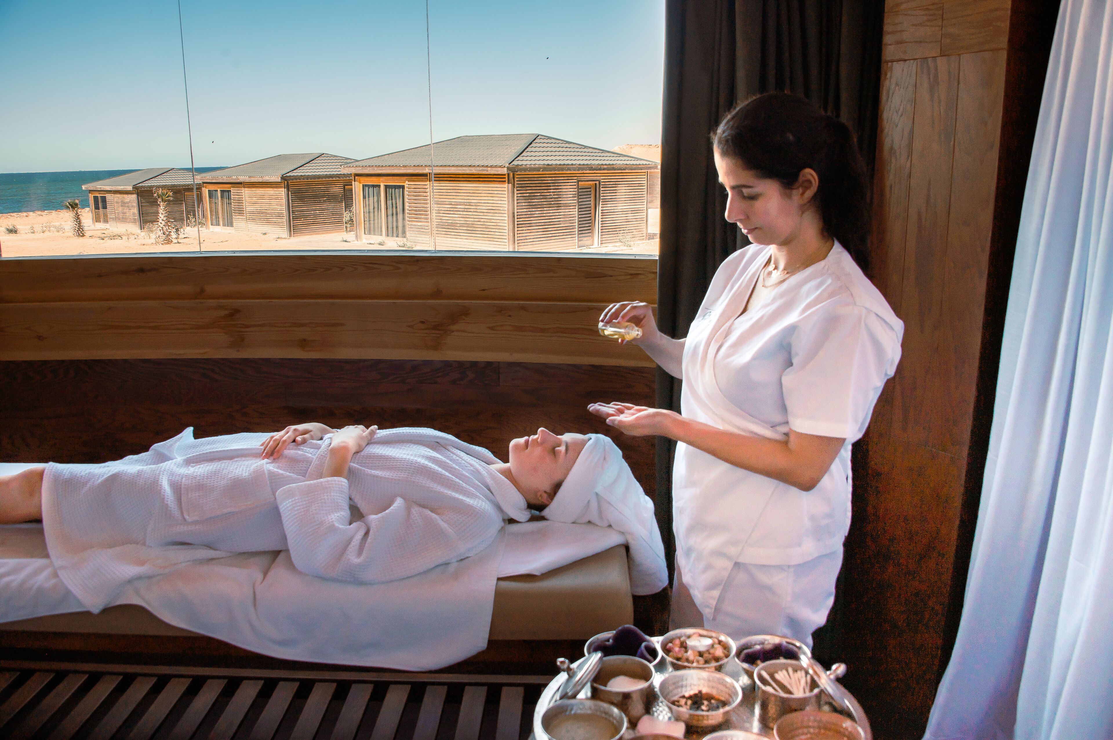 Salas de tratamientos para parejas, baño turco/hammam