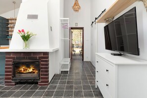 Hus, 1 soverom, terrasse, ved stranden | Eget kjøkken | Oppvaskmaskin, kaffetrakter/tekoker, vannkoker og brødrister