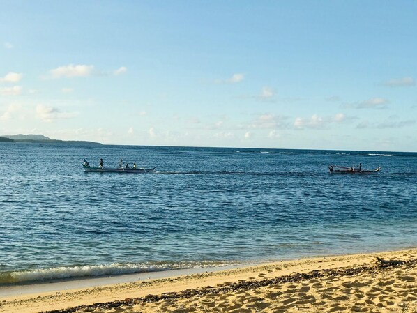 Ubicación a pie de playa, tumbonas y toallas de playa