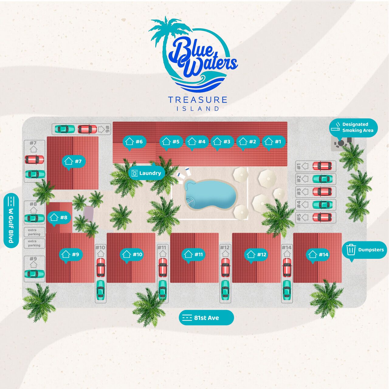 Kaart van accommodatie