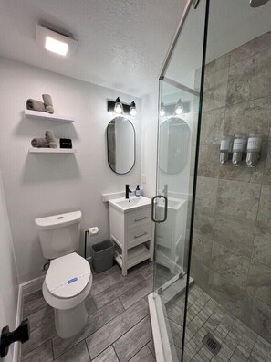 Hair dryer, towels