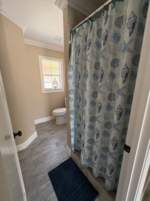 Hair dryer, towels