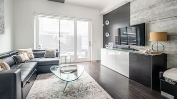 Casa de ciudad exclusiva, 4 habitaciones, cocina | Área de sala de estar | Televisión de pantalla plana, Netflix, Hulu y servicios de streaming