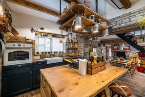 Fridge, microwave, oven, stovetop - Rustic Cozy house Pupy (Krnica)