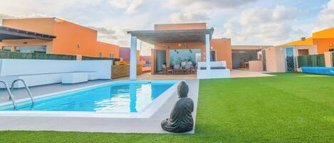 A heated pool