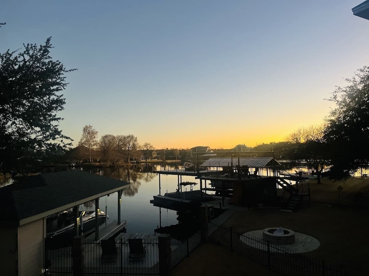 Beautiful night view from the upper patio