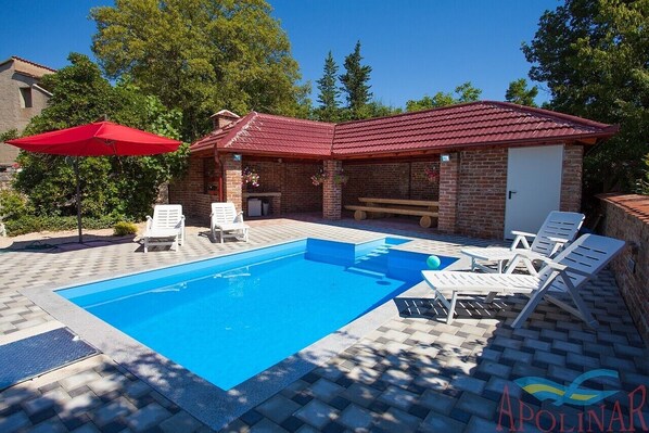 Pool - Apartment with pool for two persons (Malinska)
