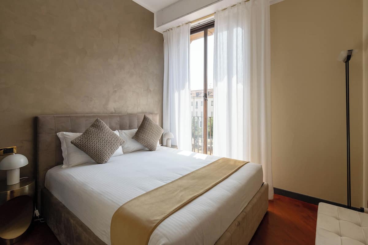 Premium appartement, 1 slaapkamer (Piazza Santo Stefano 5) | 2 slaapkamers, lakens van Egyptisch katoen, luxe beddengoed