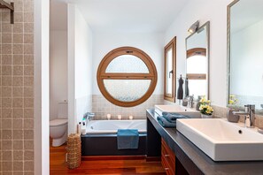 Hair dryer, towels