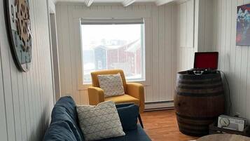TV, fireplace, offices