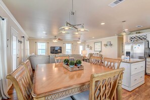 Dining - Stilted Galveston Vacation Home w/ Canal Views! (Galveston)